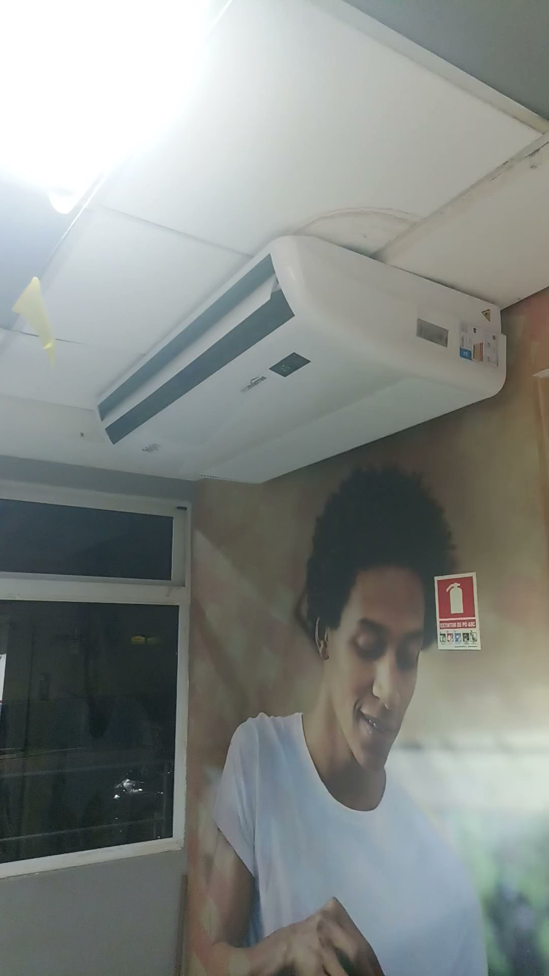 Sistema de climatização em ambiente preparado.
